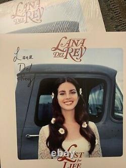 SIGNED Lana Del Rey Lust For Life Coke Bottle Clear Vinyl Record 2xLP Brand New