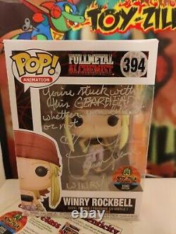 SIGNED winry CAITLIN GLASS Funko Pop +COA +Case MINT TOYZILLA CERTIFIED #15 FMA