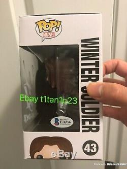 Sebastian Stan Signed Unmasked Winter Soldier Funko Pop 43 Bas Coa Auto