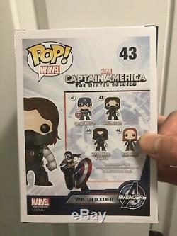 Sebastian Stan Signed Unmasked Winter Soldier Funko Pop 43 Bas Coa Auto