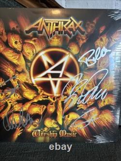 Signed Anthrax Vinyl Autographed Blue Worship Music LP Sealed JSA #144/399