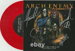 Signed Arch Enemy Autographed 7 45 Limited Edition Red Vinyl Jsa Coa # Ll40287