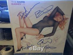Signed Autographed The Cars Candy-O Album Vinyl Lp Ric Ocasek Plus Three