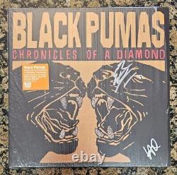 Signed! Black Pumas Chronicles of a Diamond Autographed Vinyl Orange Splatter LP