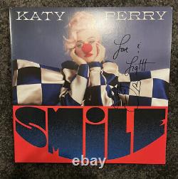 Signed smile vinyl autographed by katy perry