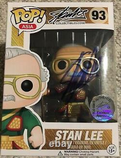 Stan Lee Autographed Funko Pop ASIA 93 Exclusive SIGNED WithCOA Excelsior Hologram