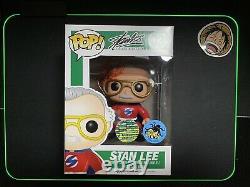 Stan Lee Signed Funko Pop Vinyl Comikaze Marvel Autograph With COA Sticker Mint