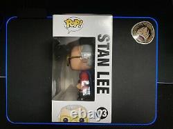 Stan Lee Signed Funko Pop Vinyl Comikaze Marvel Autograph With COA Sticker Mint