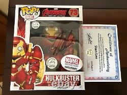 Stan Lee signed Hulkbuster Funko Pop WithCOA Marvel Collectors Corps Avengers