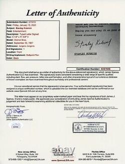 Stanley Kubrick Signed Autographed Full Metal Jacket Letter + Vinyl JSA LOA