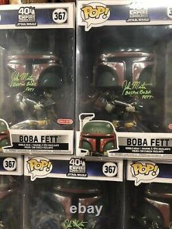 Star Wars Boba Fett 10 Funko Pop Target Exclusive Signed By John Morton