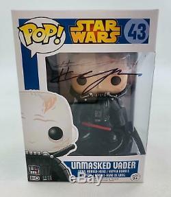 Star Wars Darth Vader Unmasked Funko POP Autographed by Hayden Christensen