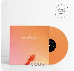 THE LUMINEERS Brightside SIGNED AUTOGRAPHED Tangerine Orange Color Vinyl LP NEW