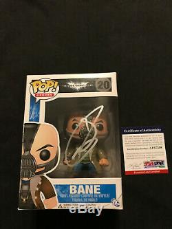 TOM HARDY Autographed BANE Funko POP Retired RARE Exact Proof Batman PSA/DNA