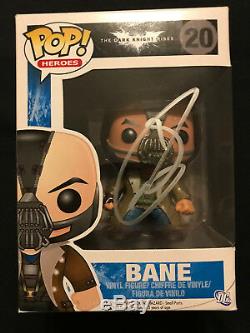 TOM HARDY Autographed BANE Funko POP Retired RARE Exact Proof Batman PSA/DNA