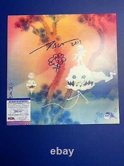 Takashi Murakami and Kanye West Signed Vinyl PSA/DNA COA Kids See Ghosts Sketch