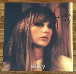 Taylor Swift Midnights Jade Green Vinyl & Autographed Signed Heart Photo Bas Coa