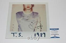 Taylor Swift Signed'1989' Album Vinyl Record Lp Beckett Coa Folklore Lover Bas