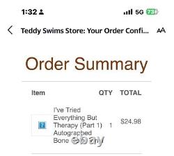 Teddy Swims I've Tried Everything But Therapy BONE Vinyl SIGNED Autographed