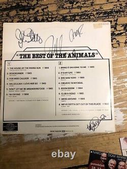 The Best of The Animals Vinyl lp autographed, concert tickets