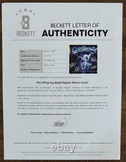 The Offspring SUPERCHARGED AUTOGRAPHED VINYL LP SIGNED ON COVER BECKETT BAS COA