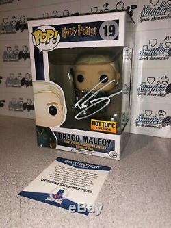 Tom Felton Draco Malfoy Harry Potter Autographed Funko Pop-beckett Bas Coa