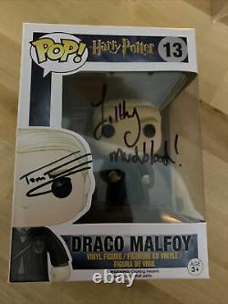 Tom Felton Signed Harry Potter Draco Malfoy 13 Funko Pop JSA P85787
