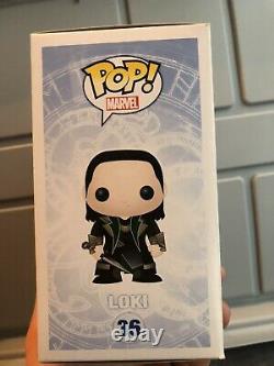 Tom Hiddleston Signed Loki Funko Pop 36 Thor The Dark World Beckett Bas Coa Rare