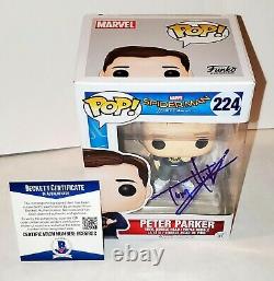 Tom Holland Signed Spider-Man Peter Parker Homecoming Funko Pop Beckett PSA