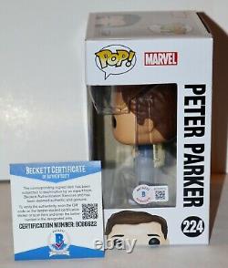 Tom Holland Signed Spider-Man Peter Parker Homecoming Funko Pop Beckett PSA