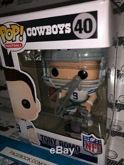 Tony Romo Dallas Cowboys Signed Autographed Funko Pop Vaulted-beckett Bas Coa