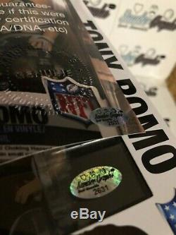 Tony Romo Dallas Cowboys Signed Autographed Funko Pop Vaulted-beckett Bas Coa