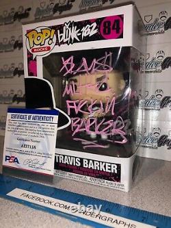 Travis Mutha F Barker Blink 182 Signed Autographed Funko Pop-psa Dna Coa Psadna