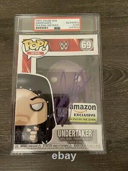Undertaker Signed Funko Pop PSA Amazon Exclusive GITD Glow Autograph Purple WWE