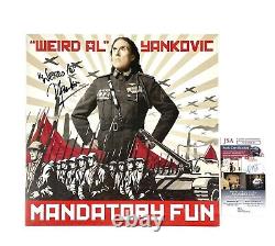 Weird Al Yankovic Hand Signed Autographed Mandatory Fun Vinyl LP Record JSA