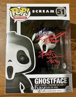 Wes Craven, Campbell, Lillard, +2 Signed Scream Ghostface 51 Funko JSA N71911