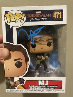 Zendaya Signed Mj Funko Pop 471 Spider-man Far From Home Bas Beckett Coa Auto