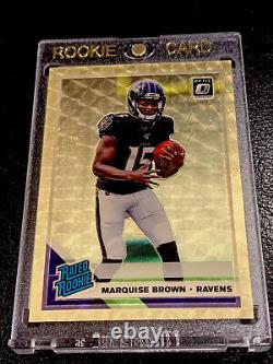 2019 Donruss Optic Marquise Hollywood Brown Gold Vinyl Rookie 1/1 Rc Ravens
