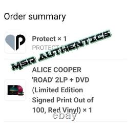 ALICE COOPER ROAD 2LP Vinyle Rouge + DVD & Impression Limitée Signée 1/200 Mondial ! Précommande