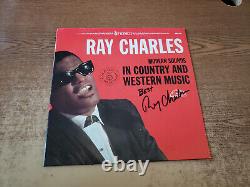 AUTOGRAFE RARE des années 1960 VG- Ray Charles Modern Sounds In C& W Musique 410 LP33