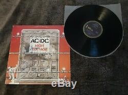 Ac / DC Haute Tension Originale Vinyle Lp Signé Bon Scott Angus Malcom Jeune Albert