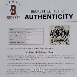 Alabama a signé le disque Vinyle de Beckett Loa Bas Coa Country Music Band Autographié