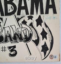 Alabama a signé le disque Vinyle de Beckett Loa Bas Coa Country Music Band Autographié