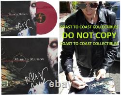 Album Antichrist Superstar signé par Marilyn Manson avec certificat d'authenticité, vinyle autographié