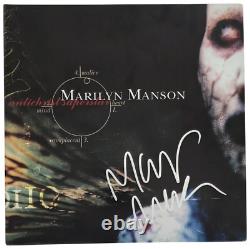 Album Antichrist Superstar signé par Marilyn Manson avec certificat d'authenticité, vinyle autographié