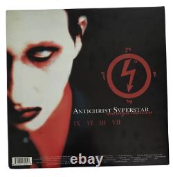 Album Antichrist Superstar signé par Marilyn Manson avec certificat d'authenticité, vinyle autographié
