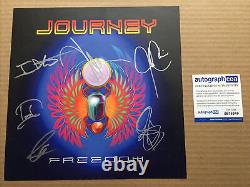 Album LP Journey Freedom avec carte d'art signée par le groupe complet, certifiée autographiée.