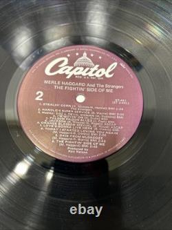 Album Vinyle Signé Autographié de Merle Haggard The Fighting Side