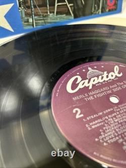 Album Vinyle Signé Autographié de Merle Haggard The Fighting Side