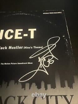 Album de vinyle signé par Ice T, New Jack Hustler, thème de Nino, avec certificat d'authenticité Beckett.